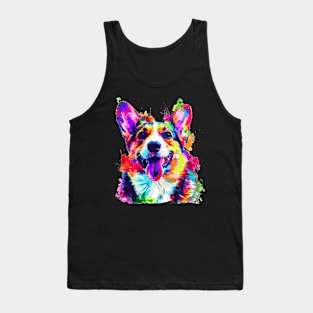 Corgi Colorfull Pop Art Design For Dog Onwer Tank Top